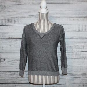 Poof! Gray Long Sleeve Blouse Size Medium